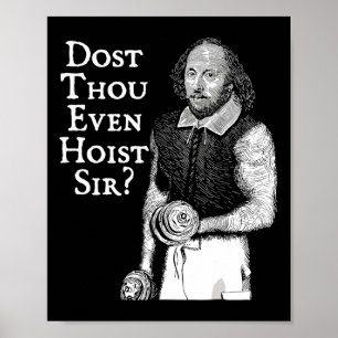 Poster Dost Même Lever Monsieur Drôle Gym Workout Peser