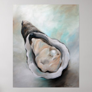 Poster d'ostréiculture et Pearl Beach Seafood Art