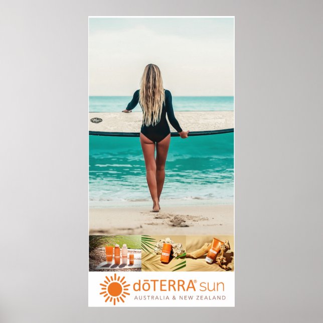 Poster DōTERRA Sun Care Ad - Surfer girl, sur Toile (Devant)