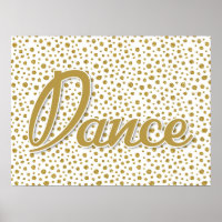 Dots d'or de danse - Gold White Dancing