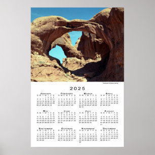 Poster Double Arch Desert Landscape 2025 Calendrier