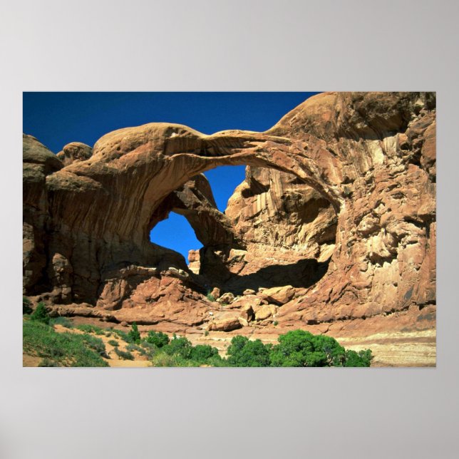 Poster Double Arche, Parc national des Arches, Utah (Devant)