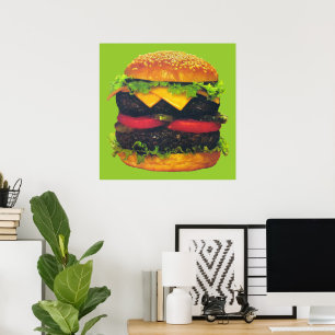 Poster Double Deluxe Hamburger au fromage