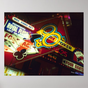 Poster Double exposition, intérieur Casino, Las Vegas,