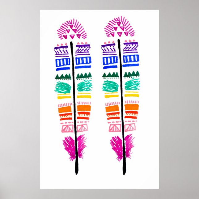 Poster Double plumes (Devant)