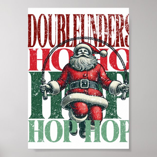 Poster DOUBLE-UNDERS Fun Noël Version Fitness Termes (Devant)