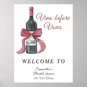 Poster Douce aquarelle enterrement de vie de jeune fille 