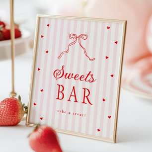 Poster Douce Chérie Signe de Friandises pour Baby Shower