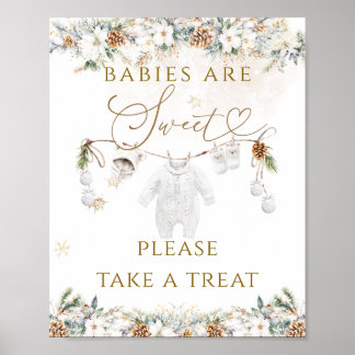Poster Douce Fête de Bébé Ligne de Vêtements Froide Extér
