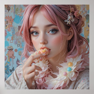 Poster Douce Rêve de Fleur