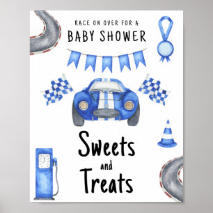 Poster Douceurs et friandises pour une baby shower sur le