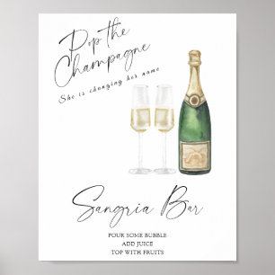 Poster douche à champagne - bar sangria