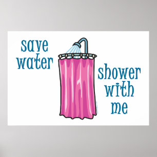 Poster Douche avec moi - Économisez de l'eau