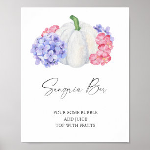 Poster Douche citrouille blanche - bar sangria