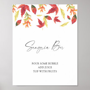 Poster Douche feuille en chute - bar sangria
