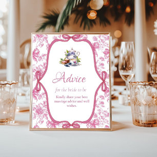 Poster Douche Fleur sauvage rose Thé Conseils Signal