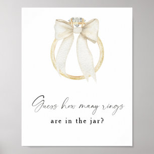 Poster Douche nuptiale - Combien de anneaux