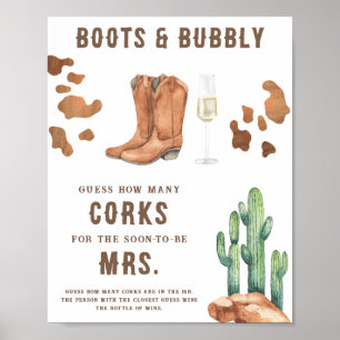 Poster Douche nuptiale occidentale Combien de bouchons