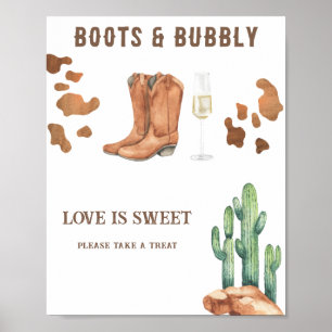 Poster Douche nuptiale occidentale L'amour est doux prend