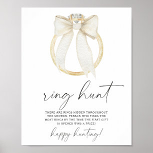 Poster douche nuptiale Ring chasse jeu
