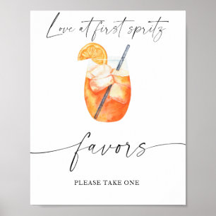 Poster Douche nuptiale Spritz - faveurs s'il vous plaît p