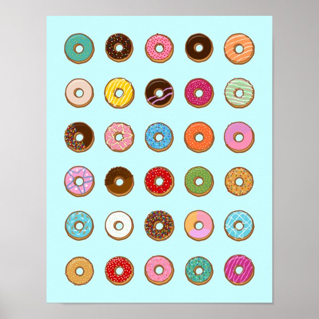 Poster Doughnut colorée (Devant)
