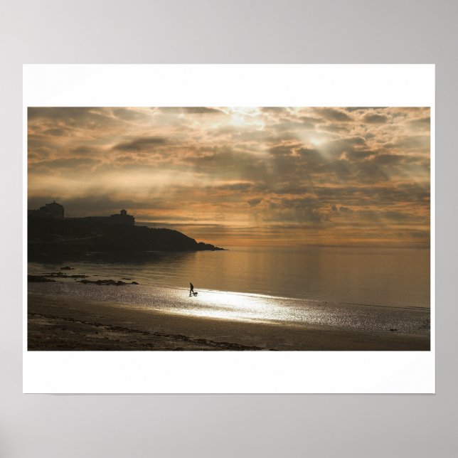 Poster Douglas Dog Walker à Sunrise (Devant)