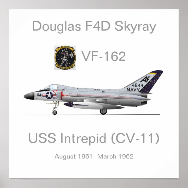 Poster Douglas F4D Skyray (Devant)