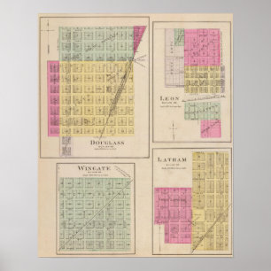 Poster Douglas, Leon, Wingate et Latham, Kansas