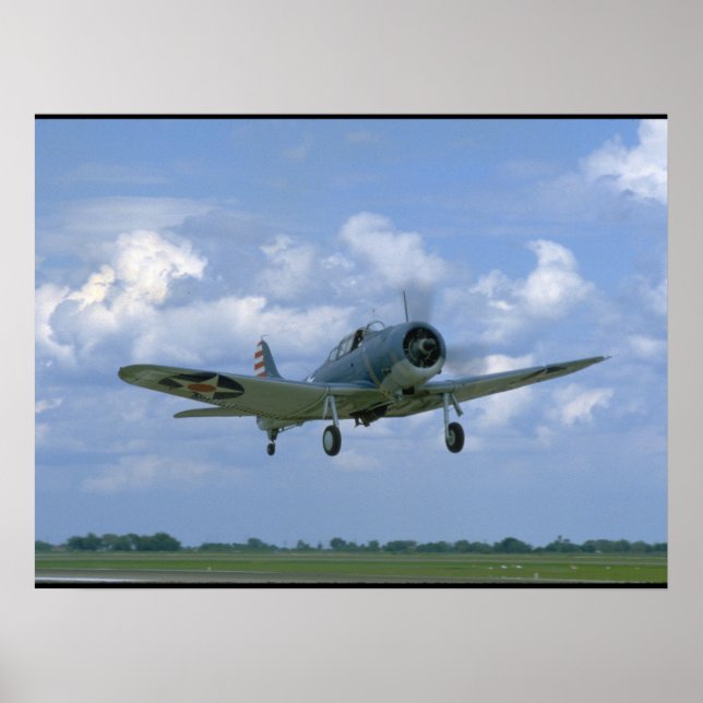Poster Douglas SBD intimidable, Vol, Avions avant_2ÈME GU (Devant)