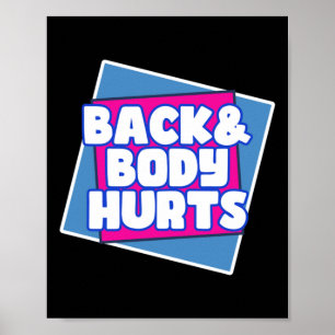 Poster Douleur du corps arrière