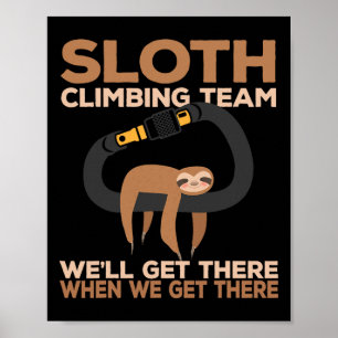 Poster Doussieng grimpeur d'escalade Équipe Carabiner