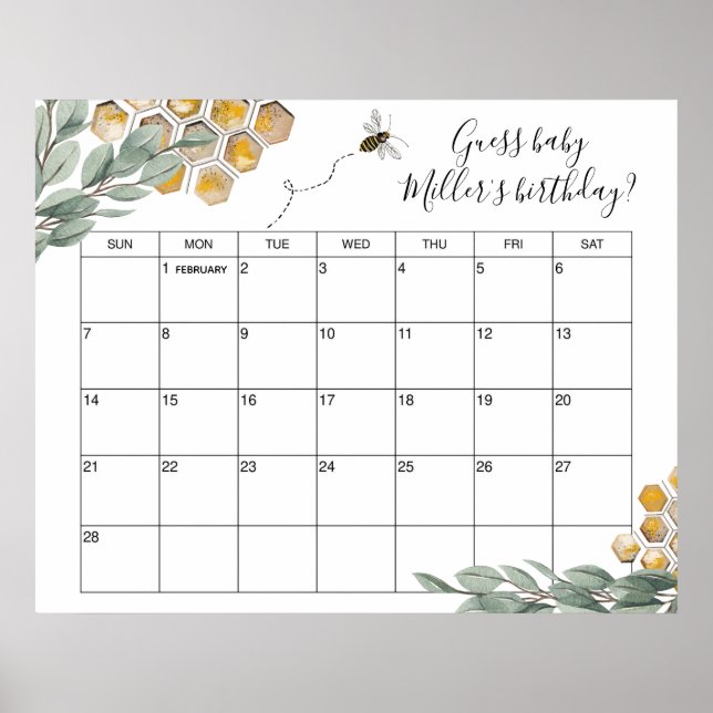 Poster Doux comme peut Bee Eucalyptus Douche Date d'échéa (Devant)