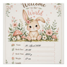 Doux design de bébé lièvre avec champs de données