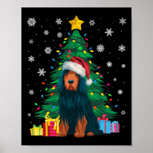 Poster Doux moche Xmas Tree éclaire Portugais chien d'eau