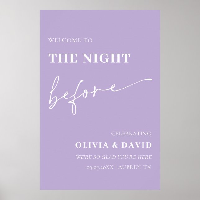 Poster Doux Violet La Nuit Avant La Répétition (Devant)