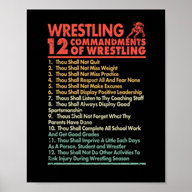 Poster Douze commandements de la lutte amusante du ventil (Devant)