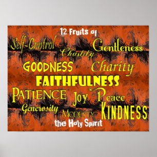 Poster Douze fruits (flammes de danse)