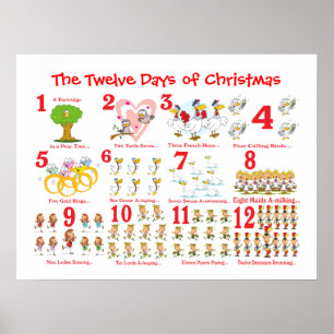 Poster Douze jours de Noël