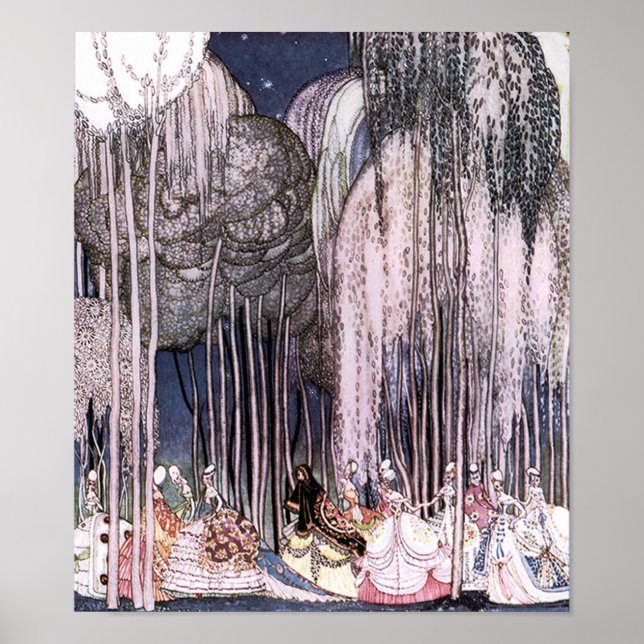 Poster Douze princesses dansantes Kay Nielsen Art (Devant)