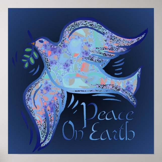 Poster Dove of Peace Midnight Print (Devant)