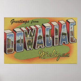 Poster Dowagiac, Michigan - Scènes de grandes lettres 2