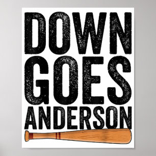 Poster DOWN GOLF ANDERSON FUNNY BASEBALL cadeau ANDERSON