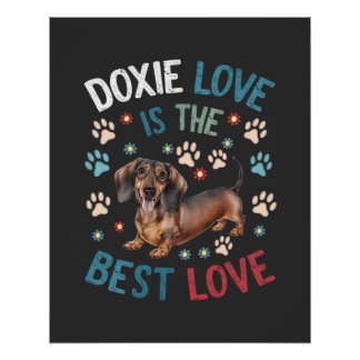 Poster Doxie Love Est Le Meilleur Amour
