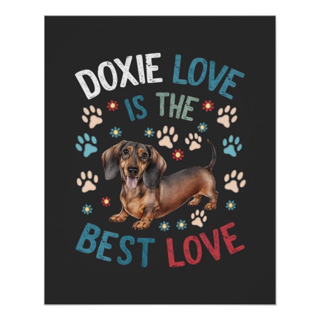 Poster Doxie Love Est Le Meilleur Amour (Devant)