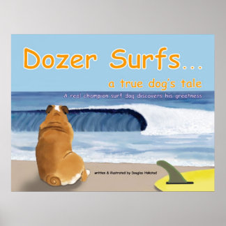 Poster Dozer Surfs...une histoire de chien