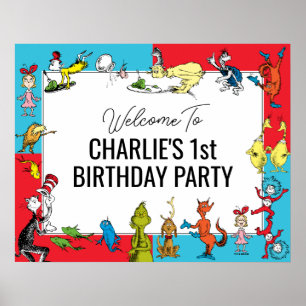 Poster Dr. Seuss - Caractères   ANNIVERSAIRE DE ENFANT