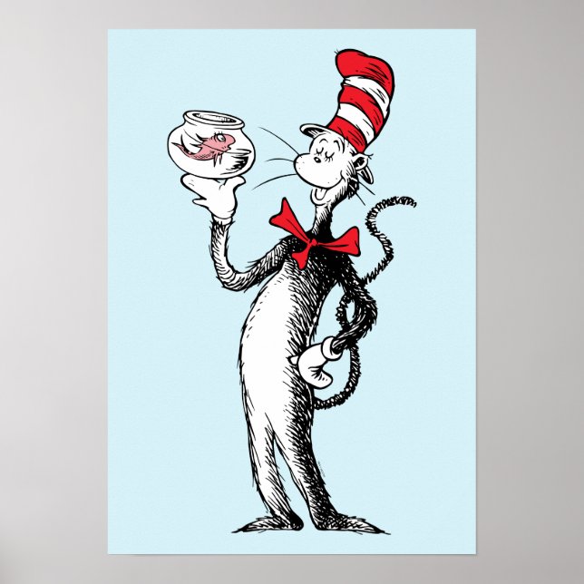 Poster Dr Seuss | Chat dans le Casquette & Krinklebine (Devant)