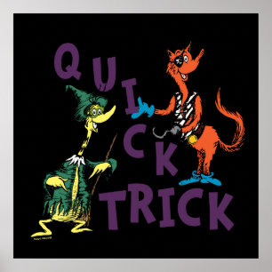 Poster Dr. Seuss Graphisme Halloween « Tour de passe-pa