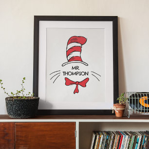 Poster Dr. Seuss Le Chat dans le Chapeau Nom de l'ensei